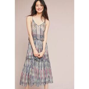 Anthropologie Meadow Rue Josie Tiered Maxi Dress, Size 4